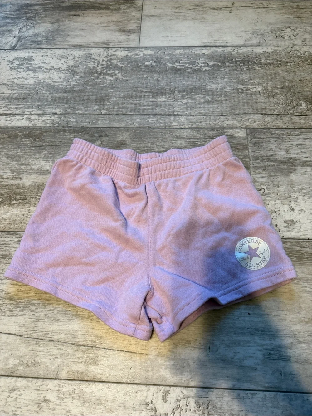 Converse Lavender Knit Girls' Shorts with All Star Patch
